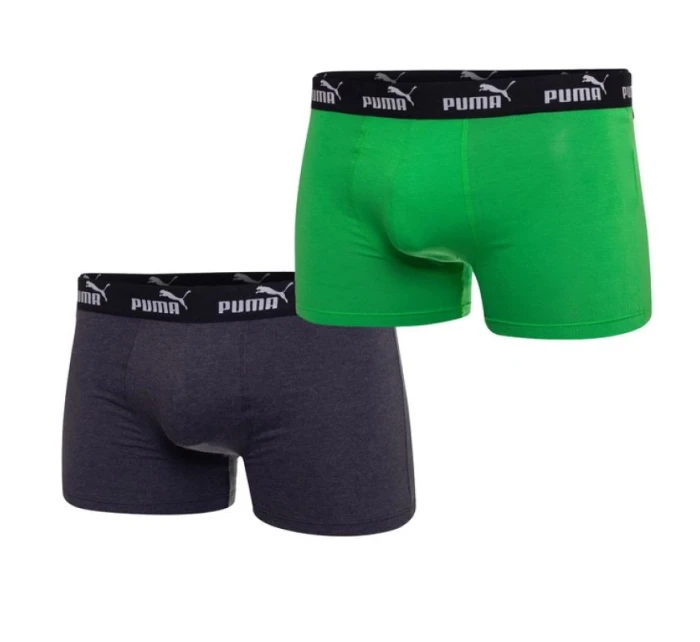 Pánske boxerky Puma 2-Pack zelená šedá pohodlná bavlna Pánske boxerky Puma 2-Pack zelená šedá pohodlná bavlna