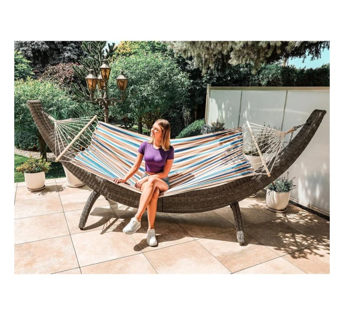 ZÁHRADNÝ HAMMAK 1 OSOBA 200x100 cm s tyčou 1052182