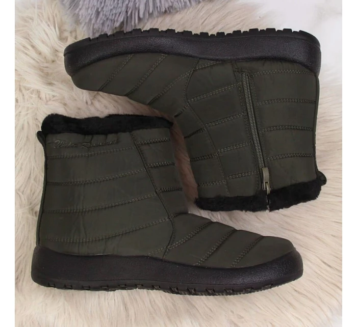 Nepromokavé sněhové boty na zip NEWS W model 17606242 khaki - Inny Nepromokavé sněhové boty na zip NEWS W model 17606242 khaki - Inny