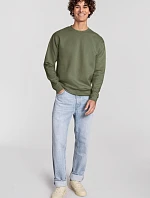 Fruit of the Loom Iconic Premium Set-In Sweat Mikina z hrubej bavlny 16.2282 classic olive