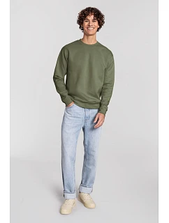 Fruit of the Loom Iconic Premium Set-In Sweat Mikina z hrubej bavlny 16.2282 classic olive