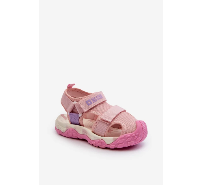 Sandały Dziewczęce Na Rzepy Big Star NN374238 Różowe