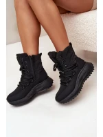 Dámské Sněhule Na Zip Big Star model 21706125 Černé - Big Star Shoes Dámské Sněhule Na Zip Big Star model 21706125 Černé - Big Star Shoes