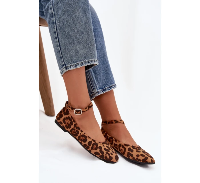 Dámské baleríny s páskem a přezkou Panterka model 21747608 - Boto