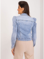 Svetlomodrá džínsová bunda s ozdobnými gombíkmi