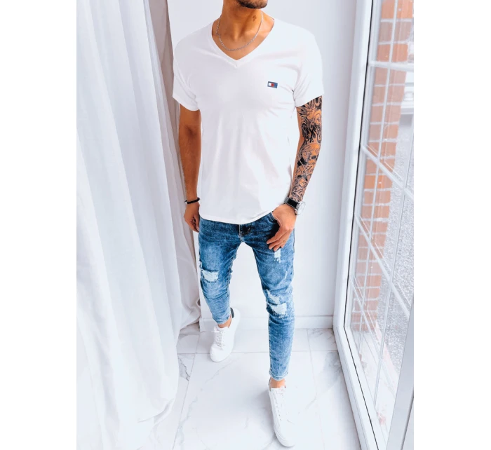 Pánské tričko s potiskem v barvě ecru Dstreet model 21968799 - FashionStreet