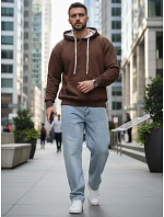 Bluza męska z kapturem brązowa model 22126359 - FashionStreet