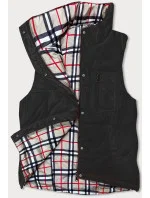 Obojstranná čierna dámska vesta (2383)