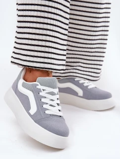 Sneakersy Damskie Na Platformie Niebieskie Tellnira