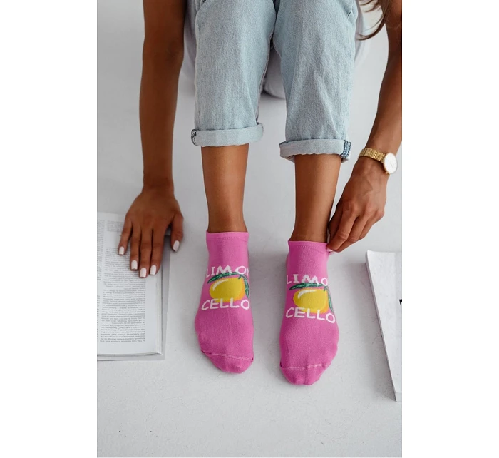 Kotníčkové ponožky LIMONCELLO Růžové