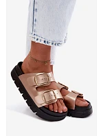 Dámské nazouváky s přezkami  Zlaté model 22123016 - Lee Cooper