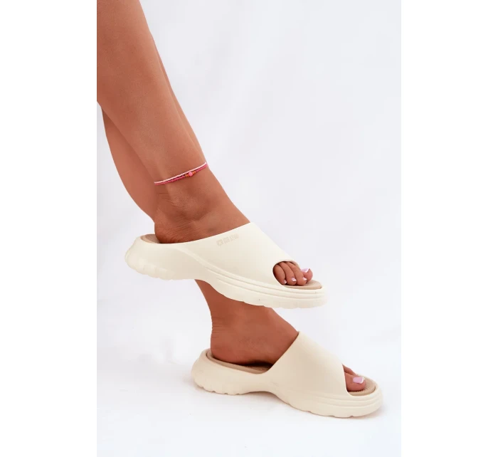 Dámske penové papuče Big Star - béžové