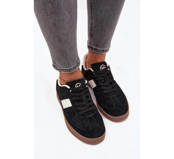 Semišové tenisky Vinceza - čierne