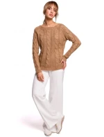 Svetr s výstřihem  šedý  model 21207530 - Moe