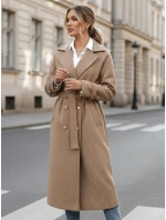 Dámsky oversize kabát CAMELLYN dlhý camel FashionStreet NY0743 Dámsky oversize kabát CAMELLYN dlhý camel FashionStreet NY0743