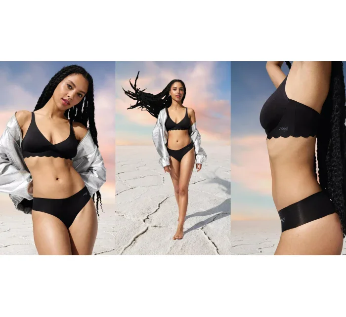 Dámske nohavičky ZERO Microfibre 2.0 Hipstring - BLACK - čierne 0004 - SLOGGI Dámske nohavičky ZERO Microfibre 2.0 Hipstring - BLACK - čierne 0004 - SLOGGI