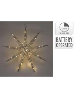 DEKORATÍVNY PRÍVESOK SNEHOVÁ VLOČKA 50LED STRIEBRO