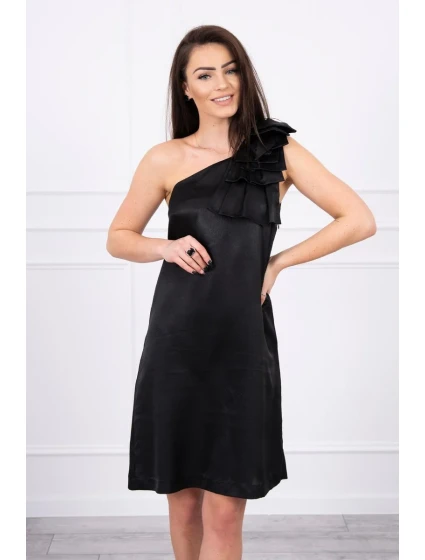 Šaty s mašlí na model 18744302 černé - K-Fashion