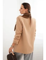 Elegantné sako s klopami ťavej farby