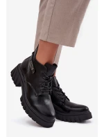 Nízké zateplené dámské kotníkové boty na klínku s ozdobným páskem Černé model 21708426 - Boto Nízké zateplené dámské kotníkové boty na klínku s ozdobným páskem Černé model 21708426 - Boto