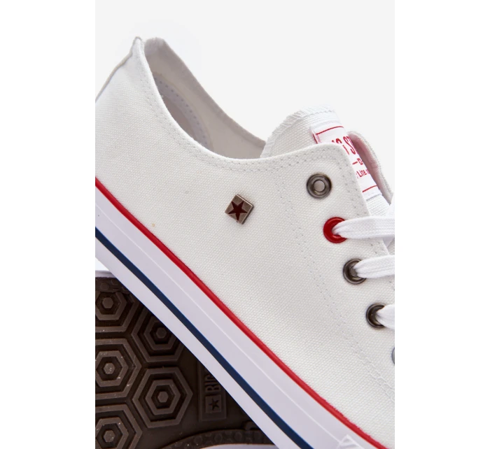 Big Star Niskie Męskie Białe Trampki T174102 Big Star Niskie Męskie Białe Trampki T174102