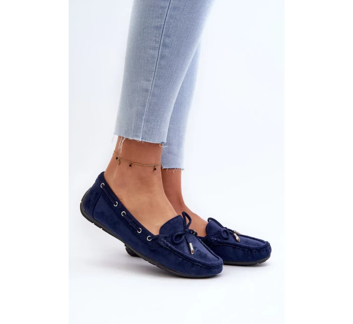 Dámske semišové mokasíny Navy Blue Si Passione