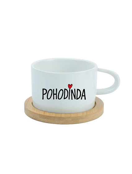 POHODINDA - biely pohár na makrónky 200 ml