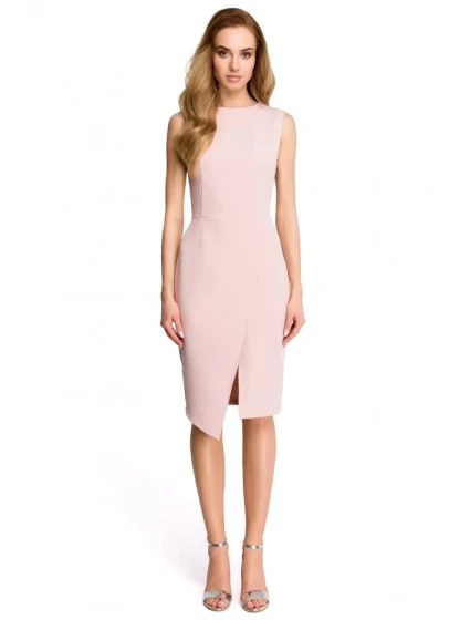Dámske šaty S105 Powder pink - Stylove Dámske šaty S105 Powder pink - Stylove