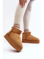 Boty Na Platformě Kožešinou Camel model 21639721 - Boto