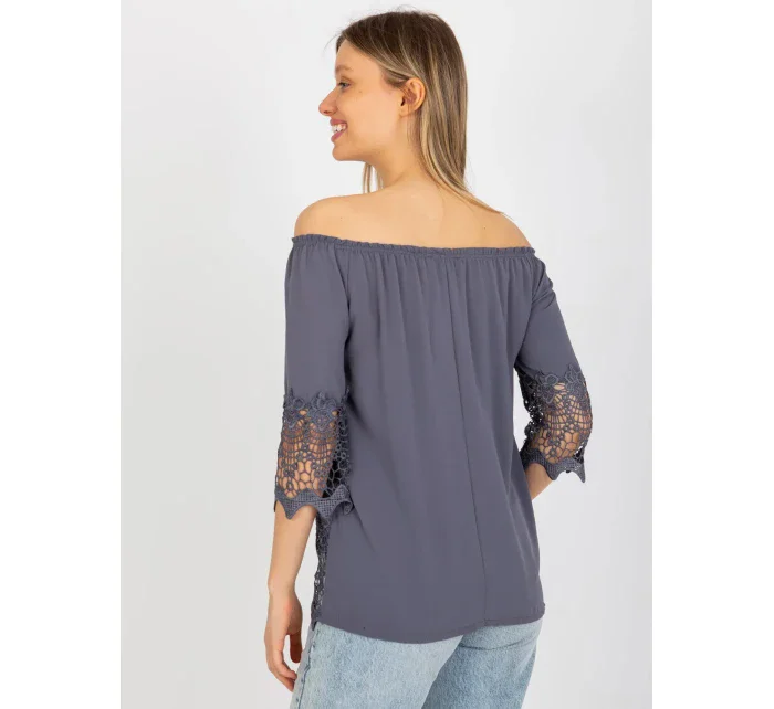 Dámska blúzka LK BZ 506188.32X grafit - FPrice Dámska blúzka LK BZ 506188.32X grafit - FPrice