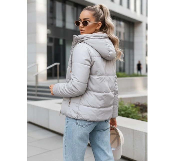 Dámska prechodná bunda prešívaná na oboch stranách VICTORIA SNUG sivá TY3696