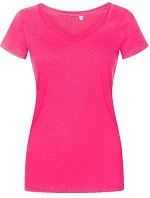 Dámské tričko X.O s výstřihem do V 40. bright rose model 22515394 - Promodoro Dámské tričko X.O s výstřihem do V 40. bright rose model 22515394 - Promodoro