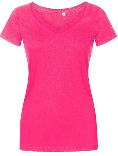 Dámské tričko X.O s výstřihem do V 40. bright rose model 22515394 - Promodoro