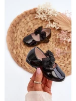 Lakierowane Balerinki Dziecięce Na Rzep Z Kokardą Czarne Olessa Lakierowane Balerinki Dziecięce Na Rzep Z Kokardą Czarne Olessa