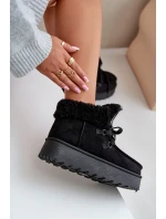 Śniegowce Damskie Na Platformie Z Futerkiem Typu Branek Czarne Ciabellae Śniegowce Damskie Na Platformie Z Futerkiem Typu Branek Czarne Ciabellae
