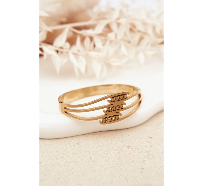 Dámský náramek ze nerezové oceli zlatý