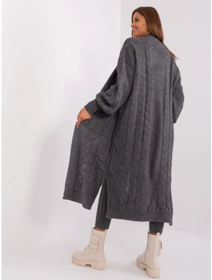 Kardigán BA SW 8032 1.06P tmavo sivý