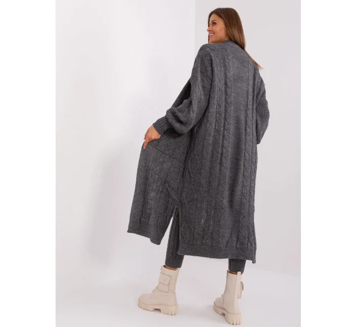 Kardigán BA SW 8032 1.06P tmavo sivý