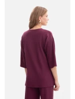 model 21379864 Žebrovaný pletený top švestka - BeWear