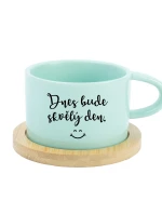 DNES BUDE SKVĚLÝ DEN - mint hrníček makronka 200 ml