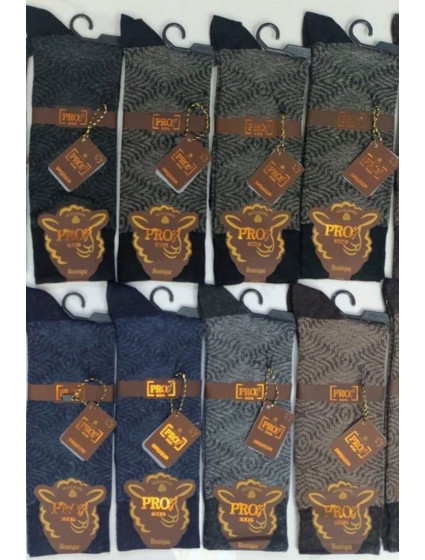 Pánske ponožky 12614 s vlnou BOUTIQUE