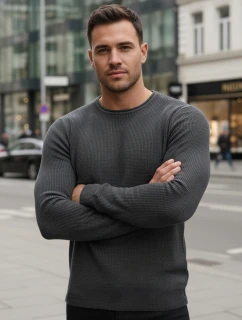 Pánsky antracitový sveter WX2293z