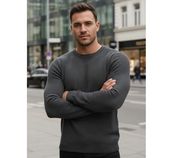 Pánsky antracitový sveter WX2293z Pánsky antracitový sveter WX2293z