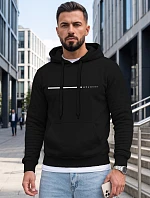 Pánska mikina s kapucňou a potlačou „WHATEVER“, čierna, FashionStreet NX5128BX
