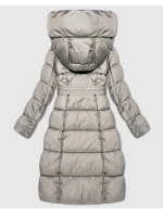 kurtka zimowa z paskiem beżowa model 21396756 - MINORITY