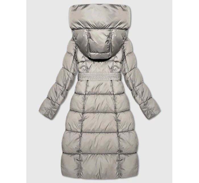 kurtka zimowa z paskiem beżowa model 21396756 - MINORITY
