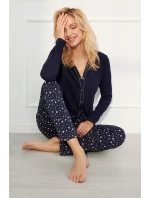 Talianska móda Libra long length sp. farba:navy blue/print Talianska móda Libra long length sp. farba:navy blue/print