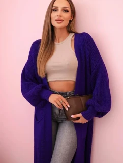 Svetr dlouhý kardigan fialový