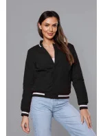 Čierna dámska bunda typu bomber (16M9070-392)