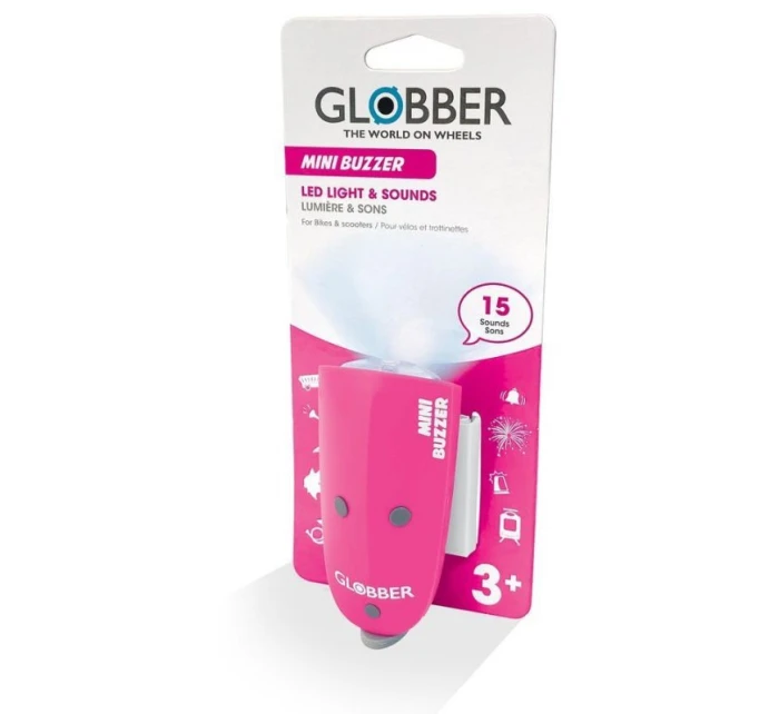 LED svetlo + klaksón Globber Mini Buzzer 530-110 DE1 LED svetlo + klaksón Globber Mini Buzzer 530-110 DE1
